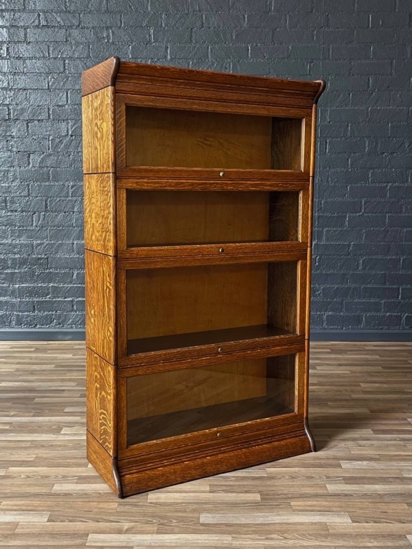 Barrister Bookcase, Stackable Sections, Flip-Up Glass Doors