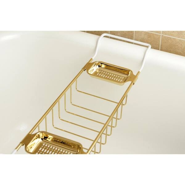 Bathtub Caddy Vintage Clawfoot Tub Tray Adjustable White Arms