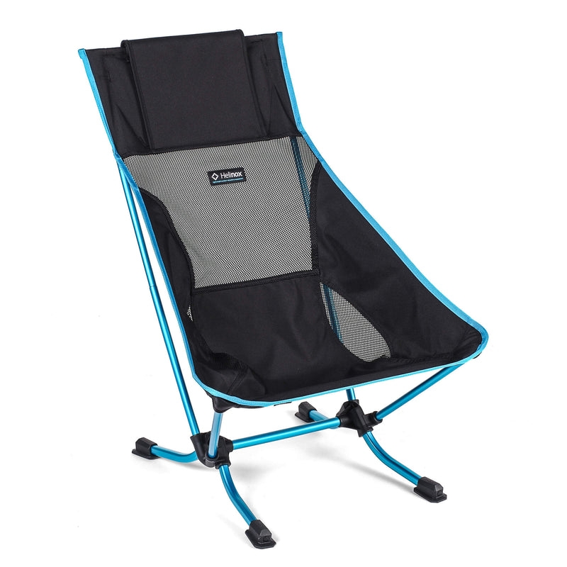 Beach Chair sporting a Modern Cyan Blue Frame and Headrest