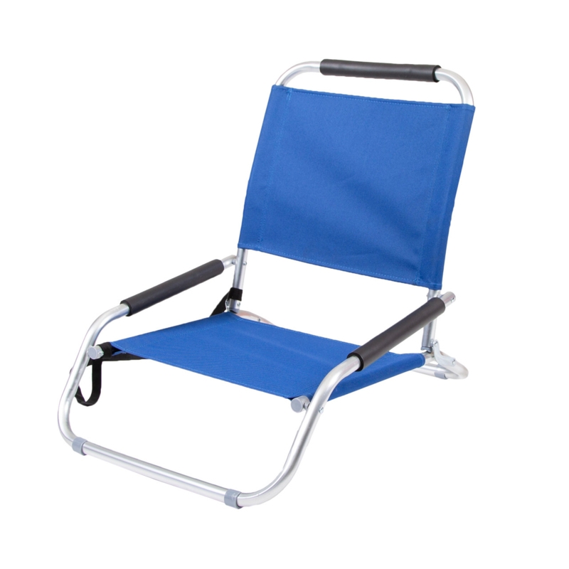 Beach Chair with Padded Foam Armrests and Aluminum Frame