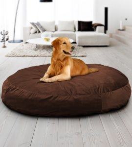 Bean Bag Bed Oversized Chocolate Brown Sueded Fabric