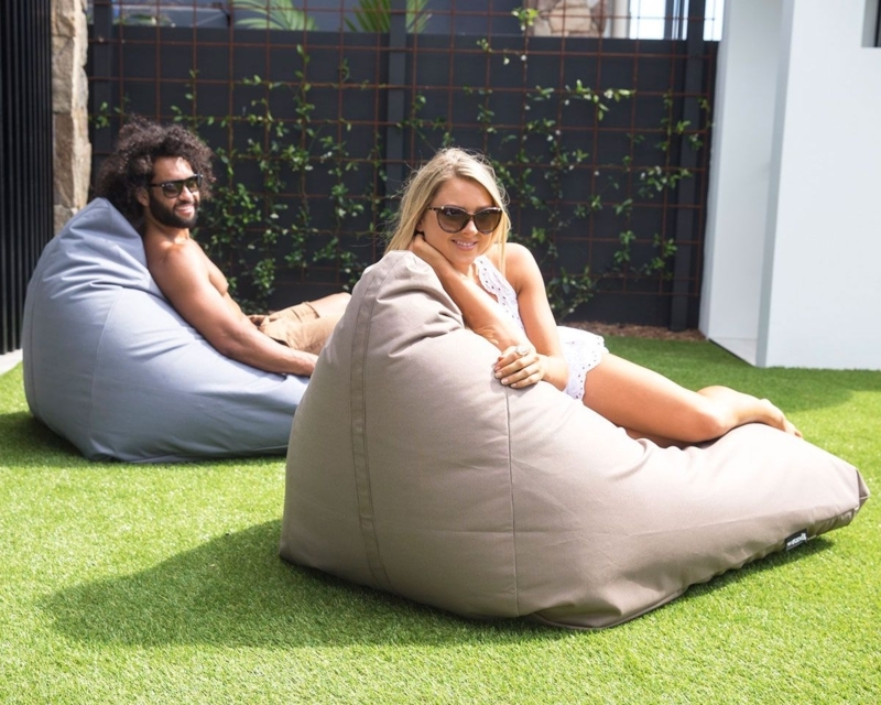 Bean Bag Lounger Oversized Profile Sandy Taupe Garden Patio Seating