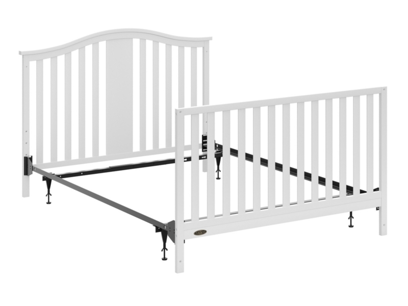 Bed Frame: Arched Headboard, Black Metal Frame, and Adjustable Feet.
