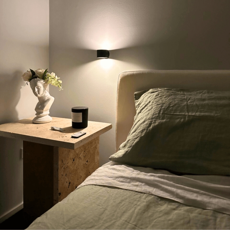 Bi-Directional Wall Sconce with Cylindrical Form and Dimmable Control