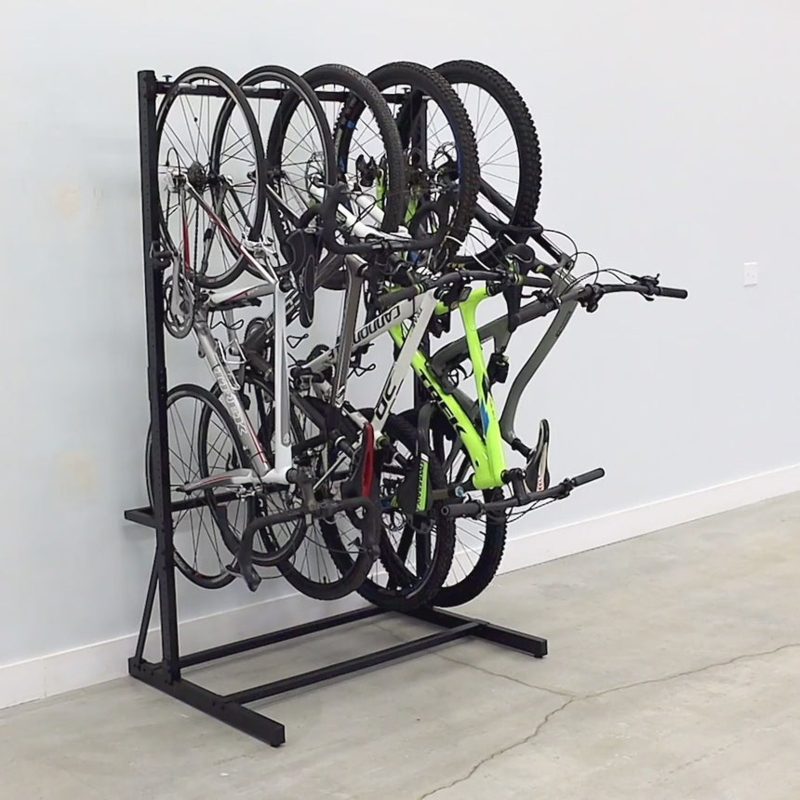 Bike Rack Staggered Height Vertical Freestanding Heavy Duty