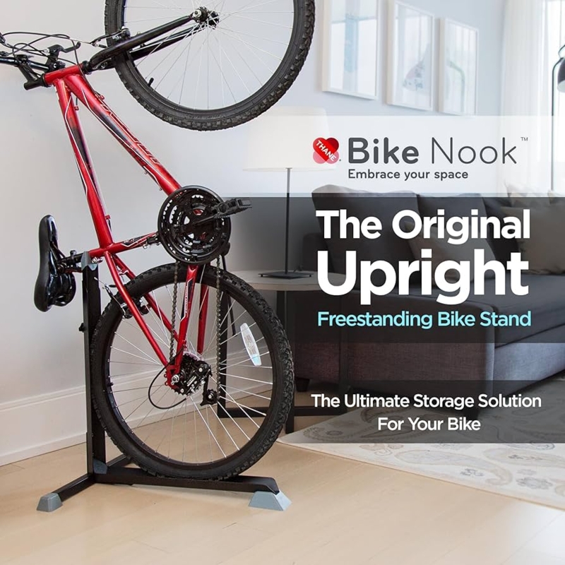 Bike Stand Freestanding Adjustable Bracket Small Space Nook