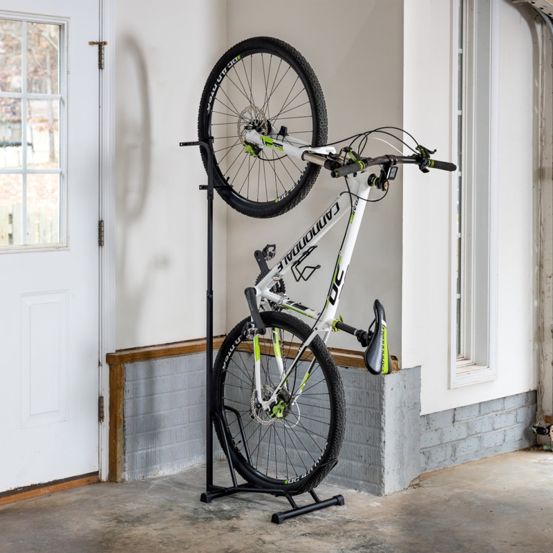 Bike Stand Vertical Orientation Floor Storage Space Saving