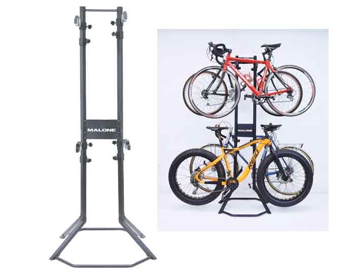 Bike Storage Rack Knob Adjusters Freestanding Wide Base Charcoal