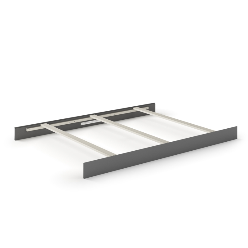 Brushed Pebble Bed Rails: Low Profile Conversion Kit with Three Slats.