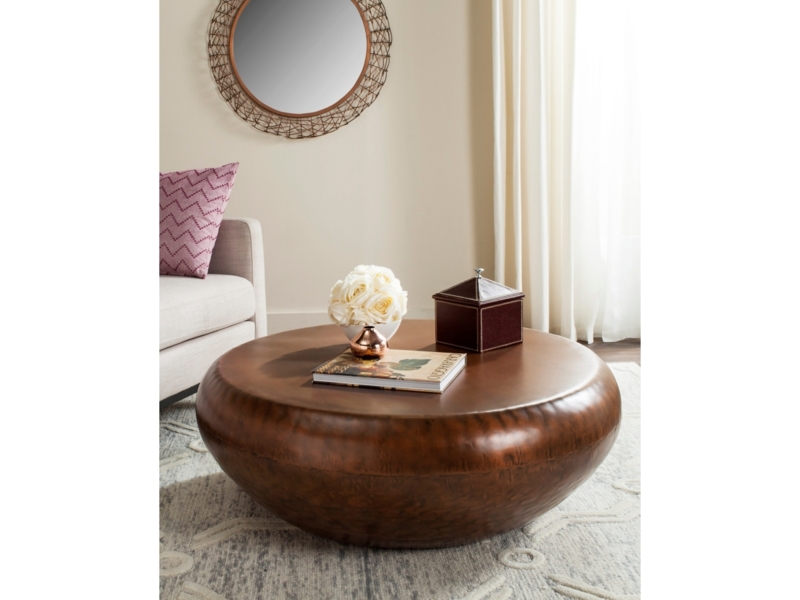 Round Copper Coffee Table