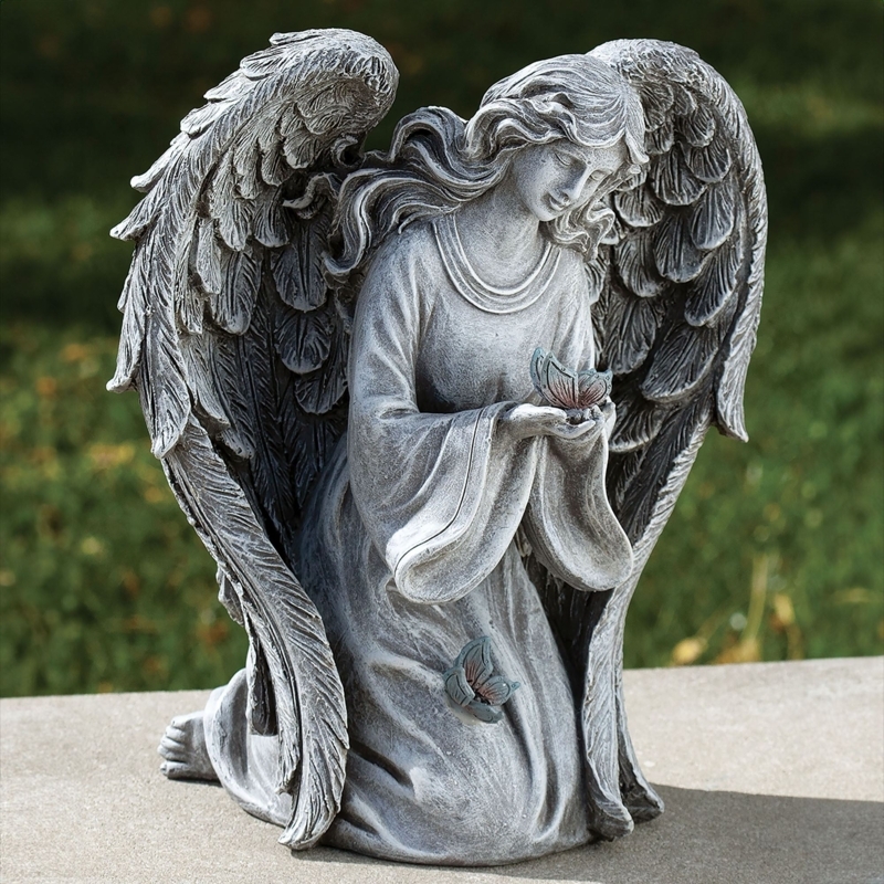 Butterfly Garden Memorial Statue with Intricate Feather Detail