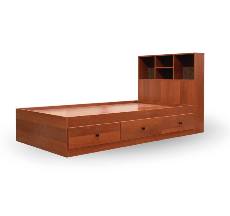Captains Bed, Solid Pinewood, Honey Brown, Three Storage Drawers