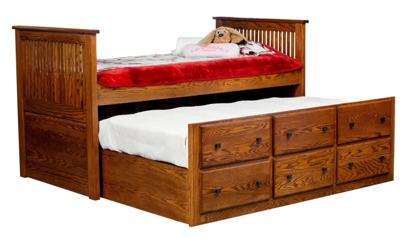 Solid Wood Captains Bed Twin