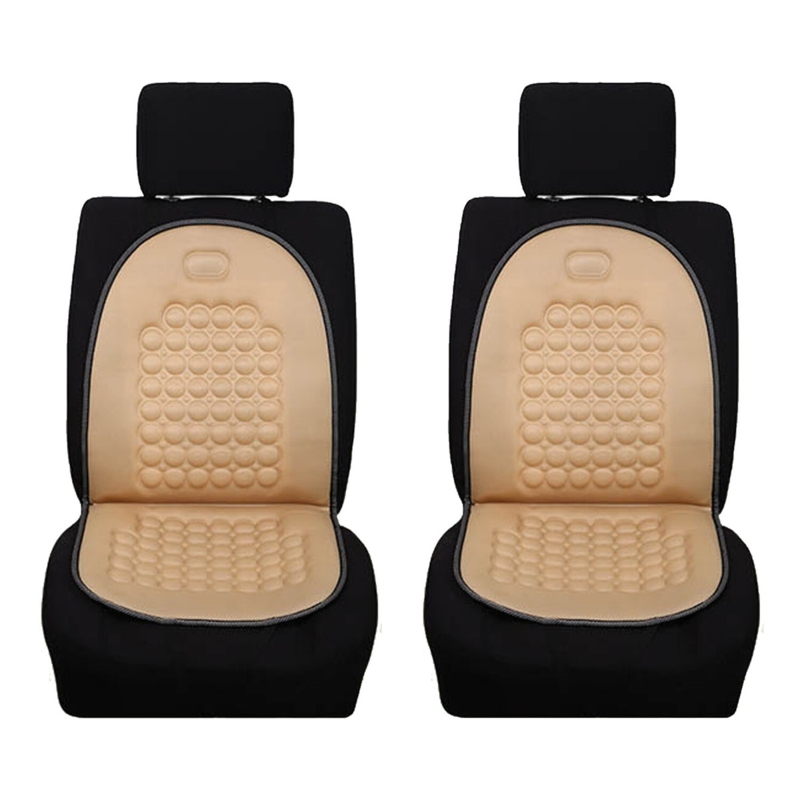 Car Seat Cushion: Beige Cream Bubble Texture Two-Piece Set