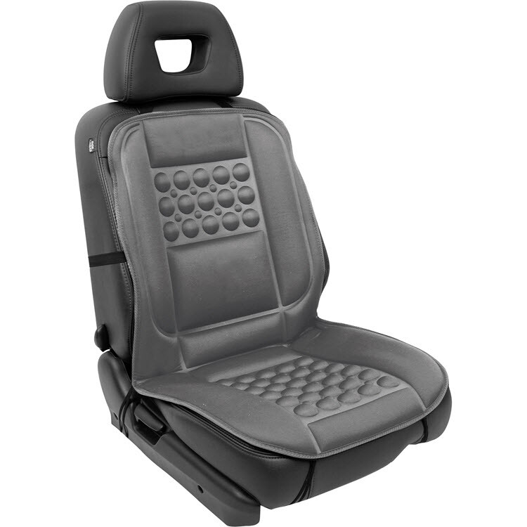 Car Seat Cushion: Heathered Grey with Lumbar Support Nodules