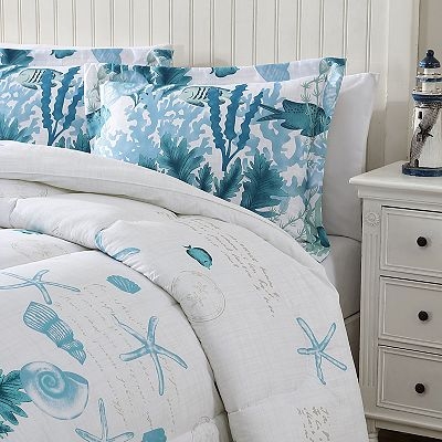 Caribbean Joe 3PC Comforter Set - King - Seashells