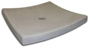 Cement Gray Concrete Sink: Square Concave Shallow Basin