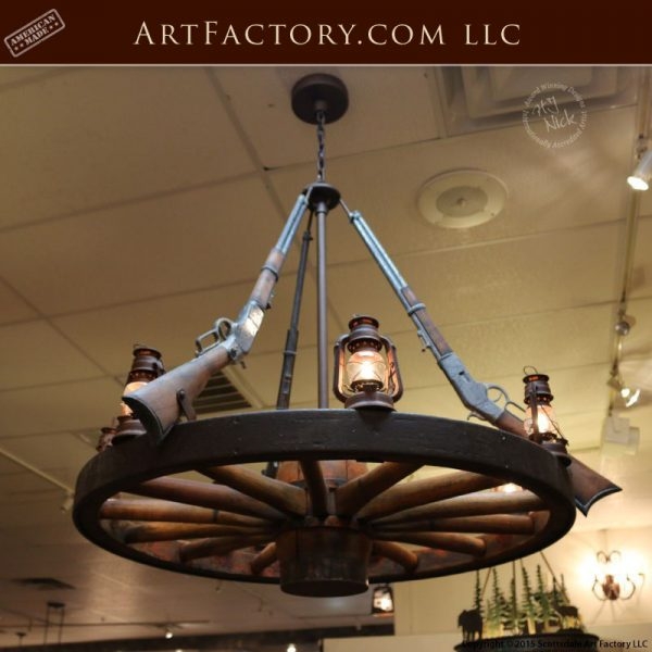Chandelier, Lever Action Rifles, Lantern Shades, Western Lodge Decor