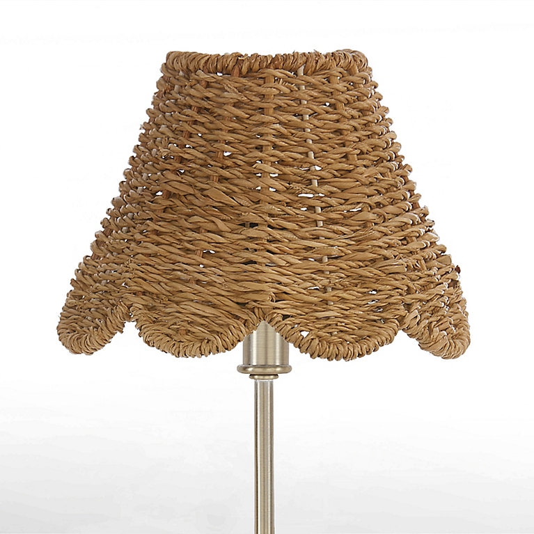 Chandelier Shade Scalloped Edge Basket Weave Seagrass Empire