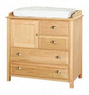 Changing Table Dresser featuring asymmetric layout and cup pulls