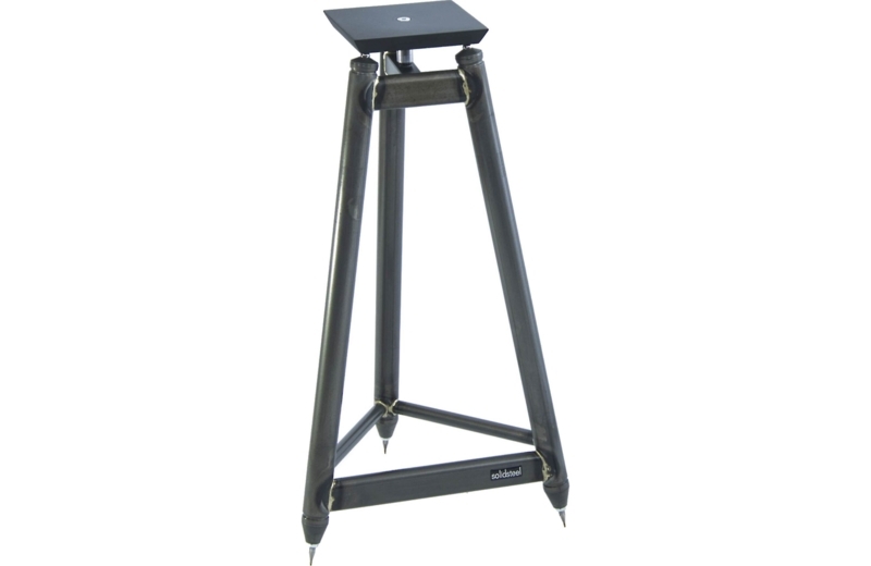 Charcoal Grey Industrial Tripod Speaker Stand with Exposed Welds