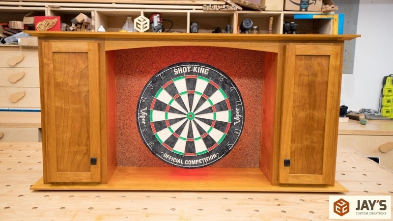Cherry Dartboard Cabinet  Complete, in-depth build | Jays Custom Creations