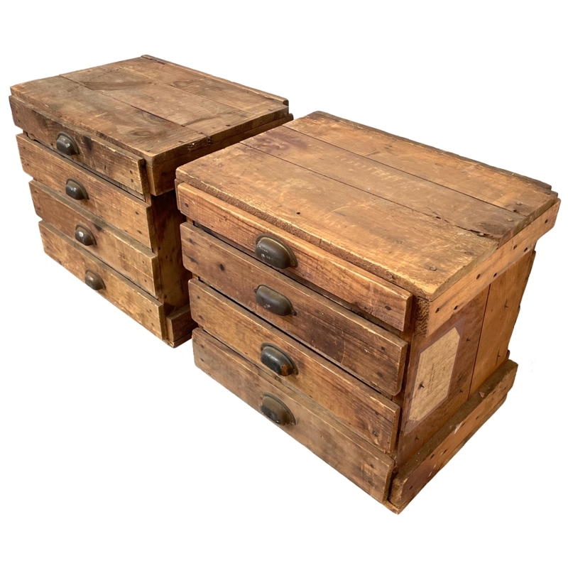 Chest Of Drawers Rustic Crate Design Weathered Wood Cup Pulls