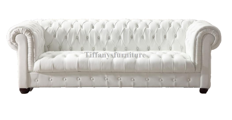 Chesterfield Sofa: Glam Rolled Arm Seating with Exaggerated Silhouette