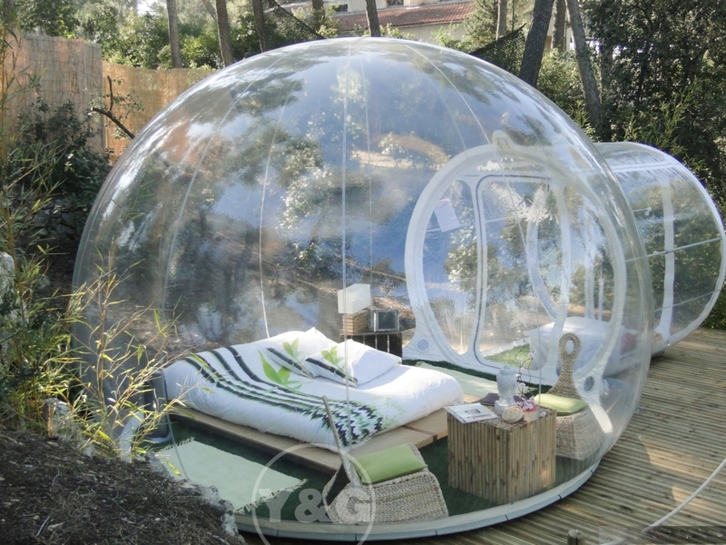 Clear Outdoor Bubble Tent Inflatable Glamping Dome 360 View