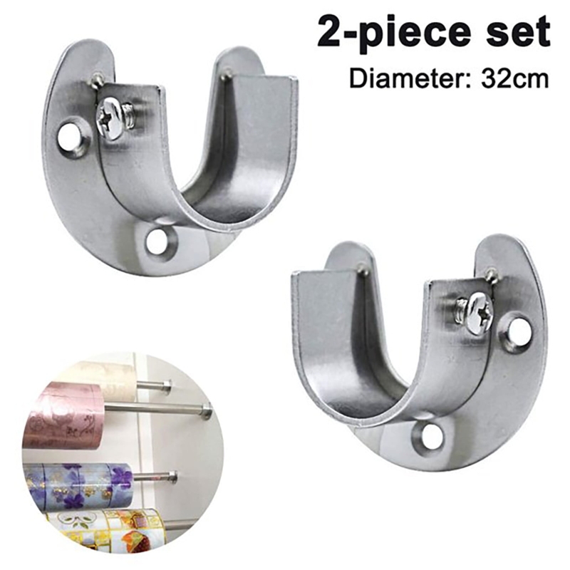 Closet Rod Bracket Heavy Duty U Shaped Flange Locking Side Screw