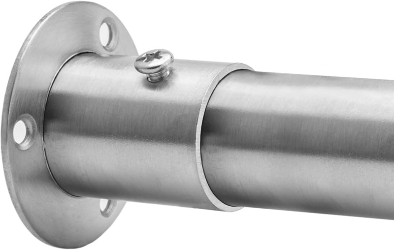 Closet Rod Holder Stainless Steel Brushed Finish Set Screw Heavy Duty