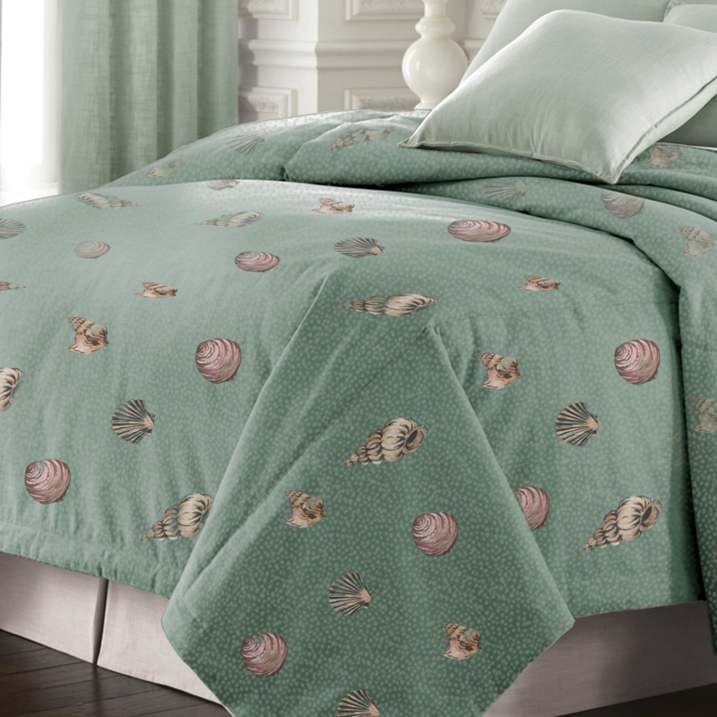Comforter Set Double Stuffed Seafoam Green Stippled Texture