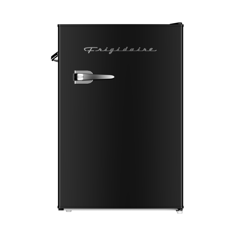 Compact Fridge with Eraser Board Door in Matte Black and Bottle Opener