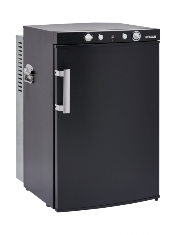 Compact Refrigerator Matte Black Propane Industrial Side Handle Cabin