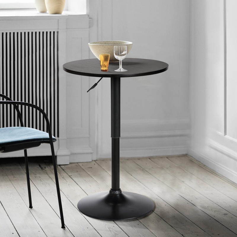 Counter Height Table Adjustable Tulip Base Round Top Minimalist