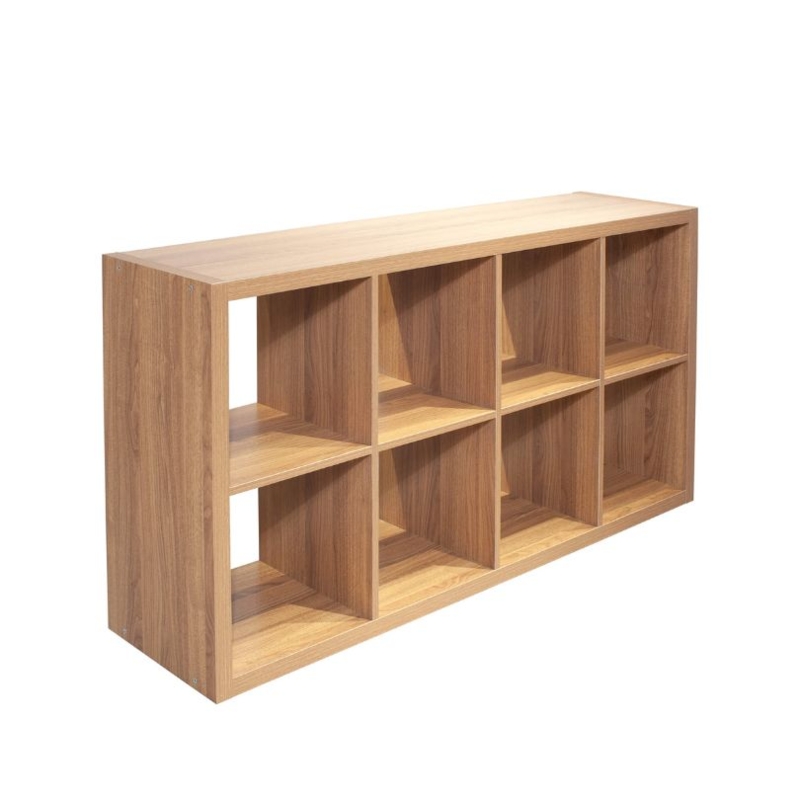 Cube Storage Horizontal Cube Bookshelf Low Profile Walnut