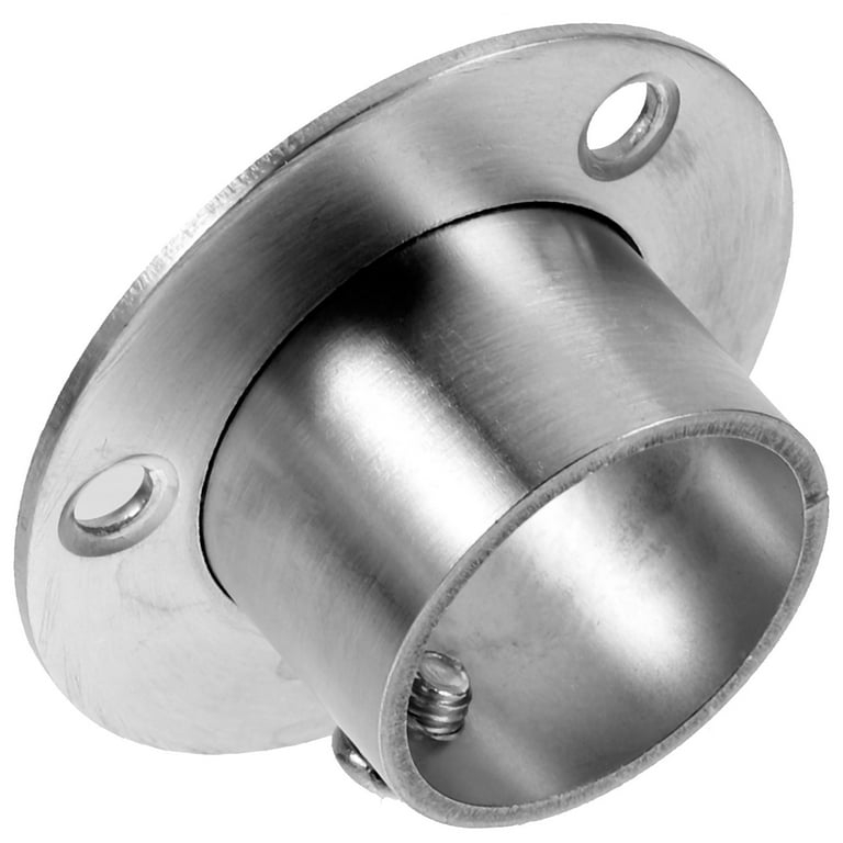 Curtain Rod Bracket Brushed Stainless Steel High Flange Integrated Screw
