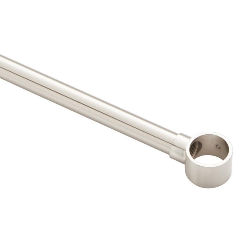 Curtain Rod Support Ceiling Mount Brushed Silver One Inch Loop Modern