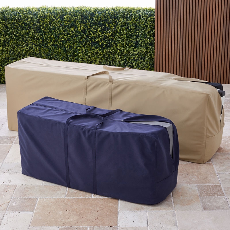 Cushion Storage Bag, Navy & Khaki Heavy Duty Fabric Organizer Set