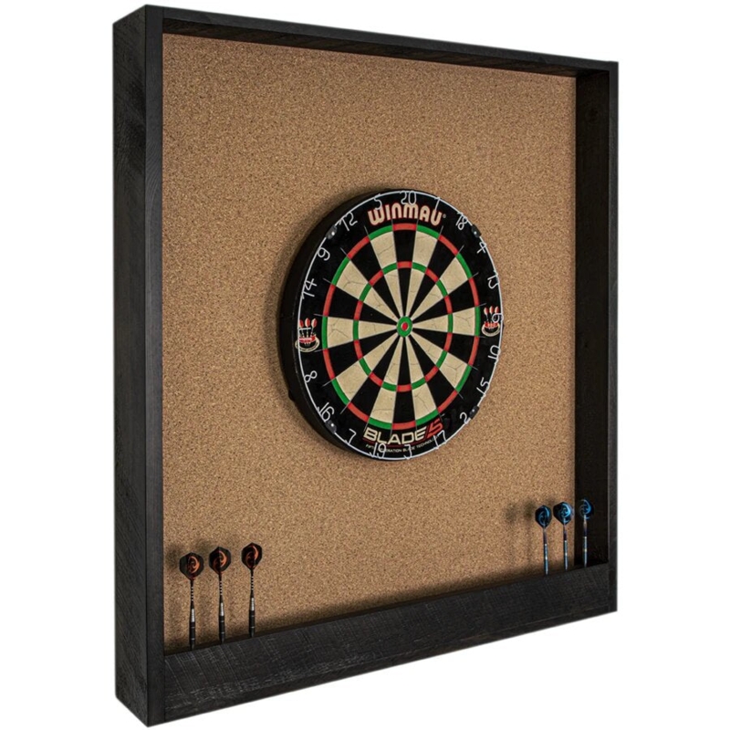 Custom Cork Dart Cabinet with Deep Frame Box and Integrated Storage