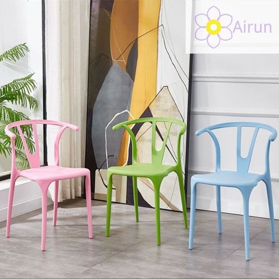 Dining Chair Pastel Plastic Y-Back Splat Modern Wishbone Style