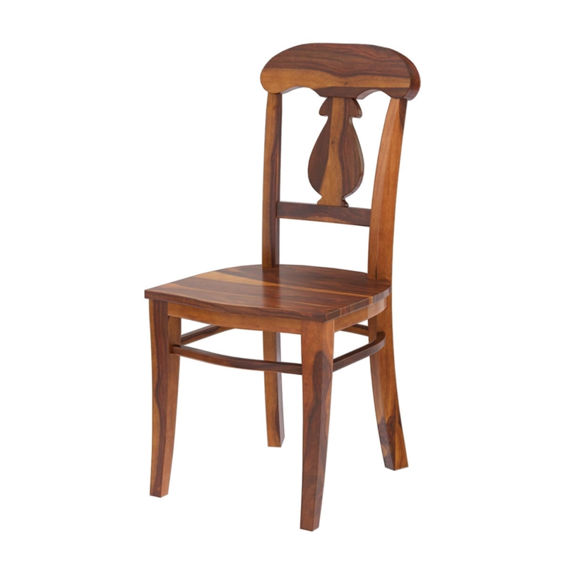 Dining Chair Rustic Traditional Splat Back with High Contrast Grain