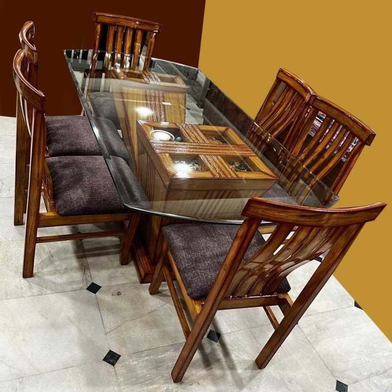 Dining Set Glass Top Pedestal Base Slatted Back Chairs Charcoal Grey