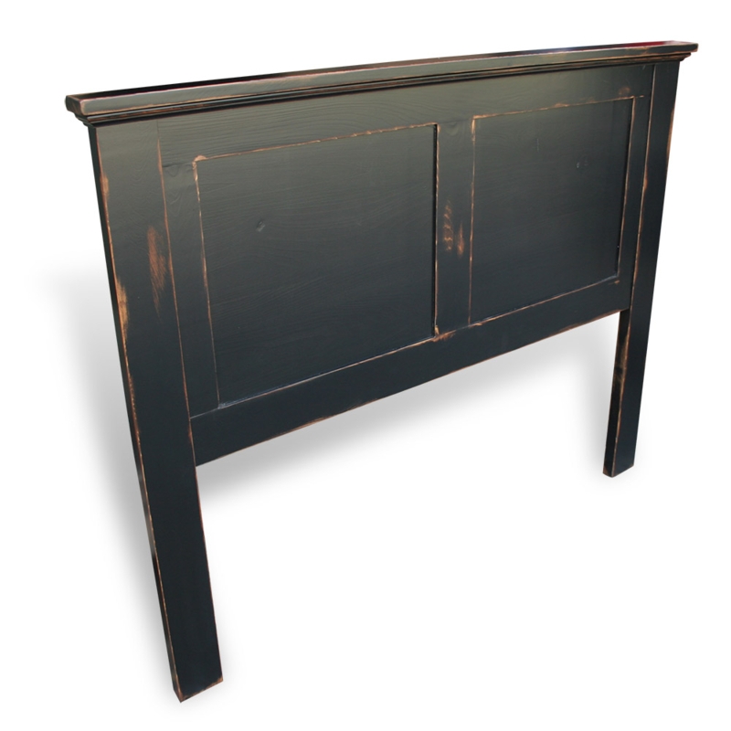 Distressed Black Headboard made from Handcrafted Cypress Wood