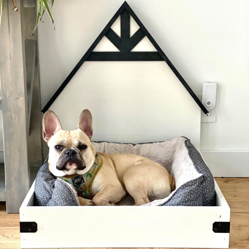 Dog Bed Box Frame Corner Brackets Modern Farmhouse White