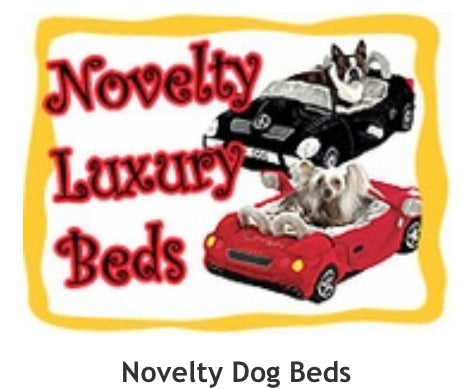 Dog Bed VW Logo Car Shaped Plush Wheels Playful