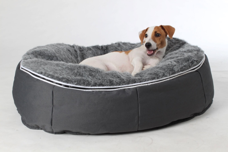 Dog Oval Bean Bag Large Human-size Dog Bed 72"x48"x10" Soft Fur Oval Beanbag