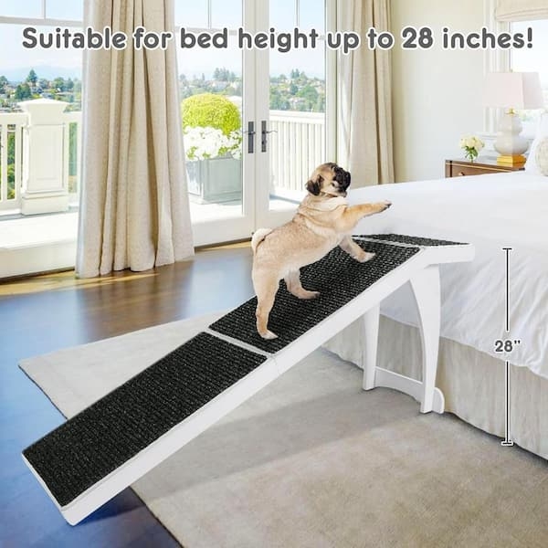 Dog Ramp, Folding Design with Non-Slip Surface for High Beds