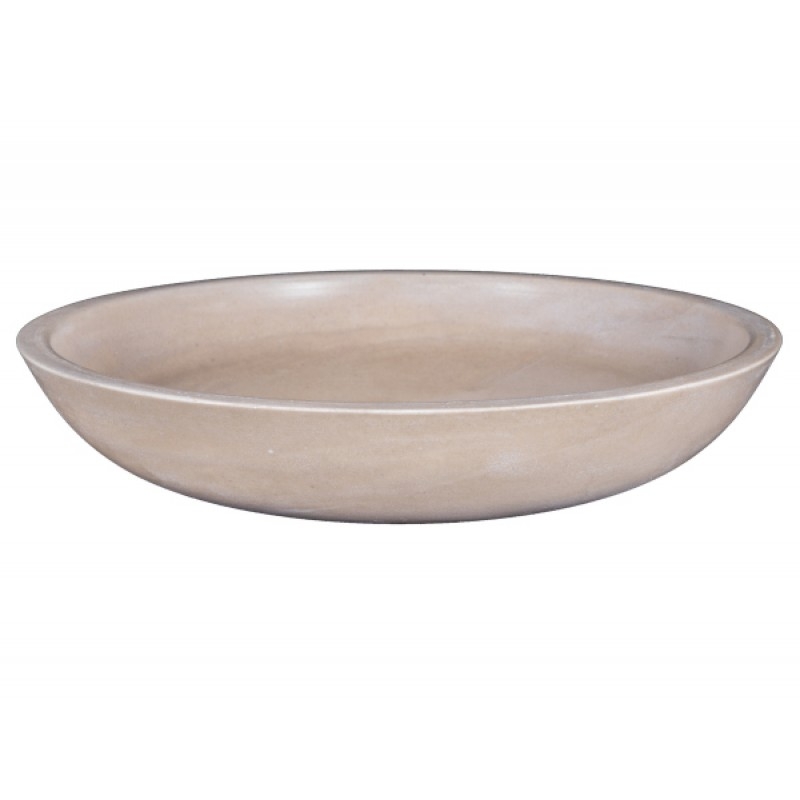 Eden Bath 17" Concrete Shallow Round Vessel Sink - Cream