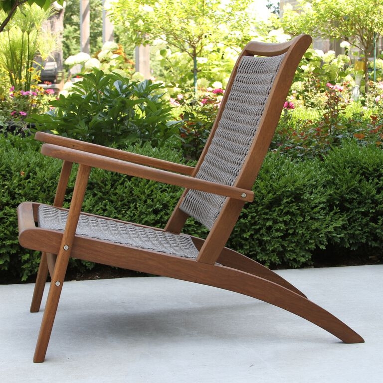 Erich Eucalyptus and All Weather Wicker Outdoor Lounge Chair - World Market